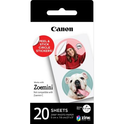 CANON Papier photo instantan&eacute;  rond Zink pour Zoemini x 40