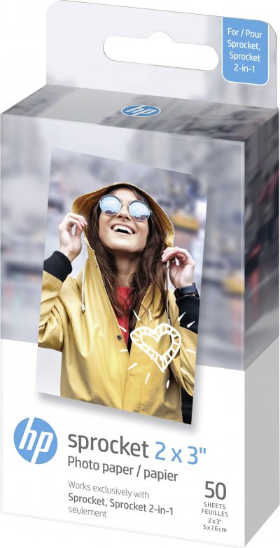 HP Papier photo instantan&eacute;  50 feuilles ZINK Pack 2x3 Multicolore 