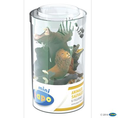 PAPO  - 33020 - Figurine - Animaux - 6 Animaux Mini Sauvages