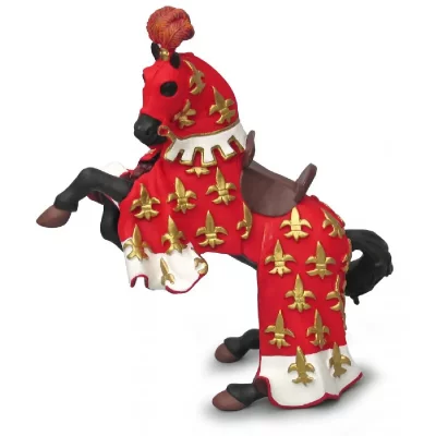 PAPO  - 39257 - Figurine - Cheval Du Prince Philippe - Rouge