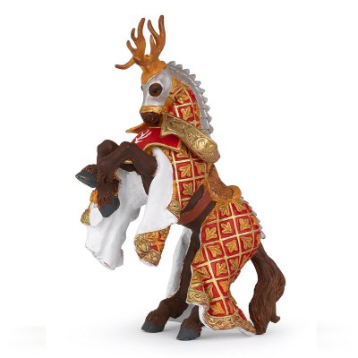 PAPO  - 39912 - Figurine - Cheval du Ma&icirc;tre des Armes Cimier Cerf