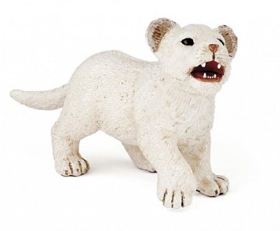 PAPO  - 50076 - Lionceau blanc 7 cm X 4 cm