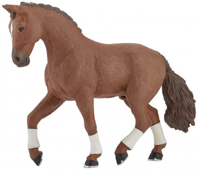PAPO  Chestnut Hanoverian Horse Figure Orange