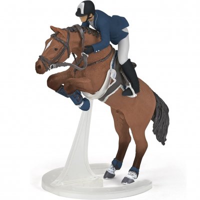 PAPO  - Cheval de saut d'obstacle et son cavalier -