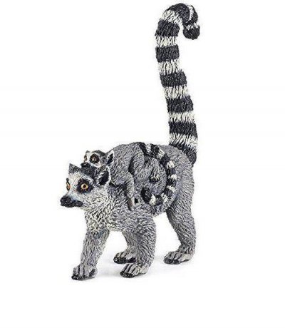 PAPO  Figurine L&eacute;murien et son b&eacute;b&eacute; 
