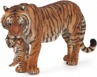 PAPO  Figurine Tigresse et son b&eacute;b&eacute;