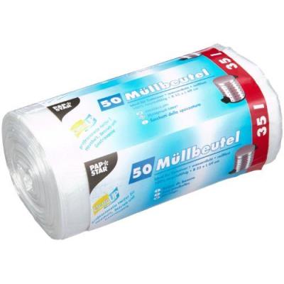 PAPSTAR  12460 Rouleau de 200 Sacs poubelles PEHD Transparent35 l 69 x 55 cm