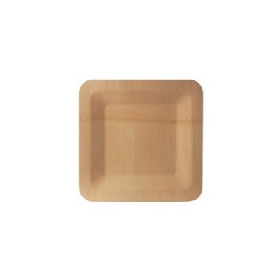 PAPSTAR  Assiette en bambou 'pure', carr&eacute;, 230x230 mm, par 10