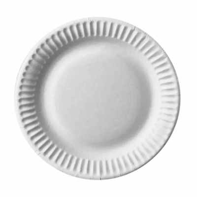 PAPSTAR  Assiette en carton 'pure', rond, 150 mm, blanc - Lot de 3