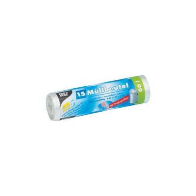 PAPSTAR  Sac Poubelle en poly&eacute;thyl&egrave;ne Haute densit&eacute; Transparent 60 l