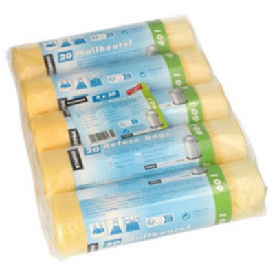 STARPAK PAPSTAR Sac poubelle HDPE &agrave; liens coulissants, 30 litres
