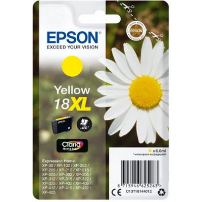 EPSON PAQUERETTE T1814 GRANDE CAPACITE JAUNE