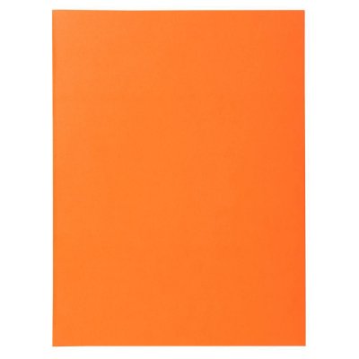 EXACOMPTA Paquet De 100 Chemises Super  24 X 32 Cm Carte Rigide Orange
