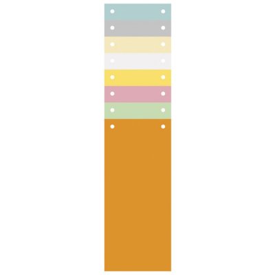 EXACOMPTA Paquet de 100 fiches intercalaires, 180G. Format : 10.5 x 24 cm. 10 couleurs assortie