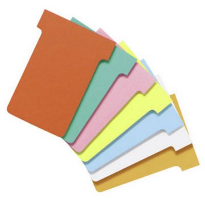 NOBO Paquet de 100 fiches "T" planning T2 jaune - paquet 100 unit&eacute;s