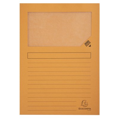 EXACOMPTA Paquet de 100 pochettes coin papier 120 g  orange - Orange