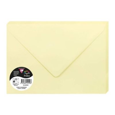 CLAIREFONTAINE Paquet de 20 enveloppes Pollen 162x229mm C5 Jaune Canari 120g