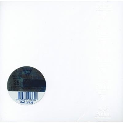 GENERIQUE Paquet de 25 cartes carr&eacute;es pli&eacute;es blanc 210g 160x160mm