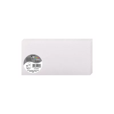 POLLEN Paquet de 25 cartes pli&eacute;es  106x213mm Rose Poudr&eacute; Iris&eacute; 210g