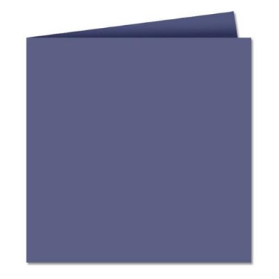 Paquet de 25 cartes pli&eacute;es Pollen 160x160mm Bleu Nuit 210g
