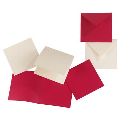 CLAIREFONTAINE Paquet de 25 cartes pli&eacute;es Pollen 160x160mm Ivoire 210g