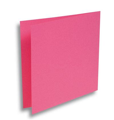 CLAIREFONTAINE Paquet de 25 cartes pli&eacute;es Pollen 160x160mm Rose Fuchsia 210g