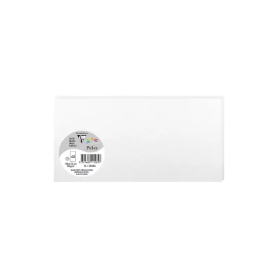 CLAIREFONTAINE Paquet de 25 cartes simples Pollen 106x213mm Blanc Iris&eacute; 210g