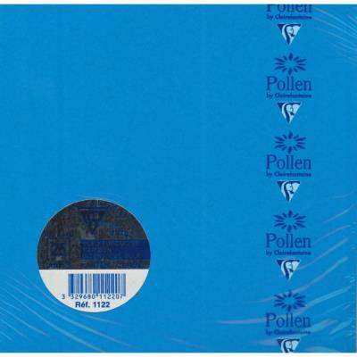 POLLEN Paquet de 25 cartes simples  160x160mm Bleu Turquoise 210g