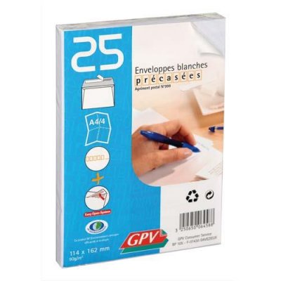 GPV Paquet de 25 enveloppes  auto-adh&eacute;sives 114x162 mm, 90g
