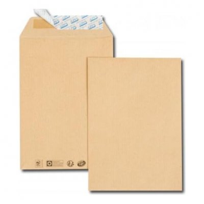 GPV Paquet de 25 pochettes kraft brun 24 260x330 90 g/m&sup2; bande de protection