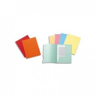 RAINEX Paquet de 50 chemises 2 rabats, 250g, format : 24x32 cm, rose