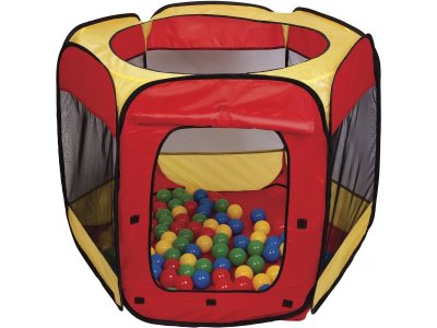 PARADISIO TOYS Paradiso Toys tente de jeu avec 100 balles 100 x 75 cm rouge/jaune