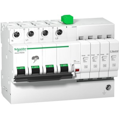 SCHNEIDER ELECTRIC Parafoudre avec report signalisation 25 kA - 3 P+N - Acti9 - PD8R