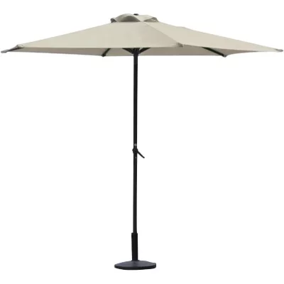IMAGIN Parasol 3m &eacute;cru structure en alu avec manivelle 