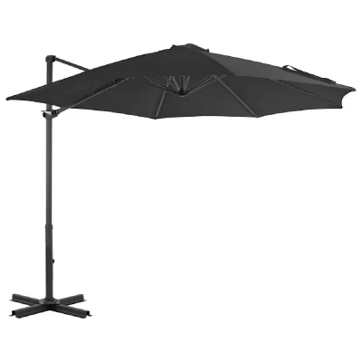 VIDAXL Parasol avec base portable Anthracite