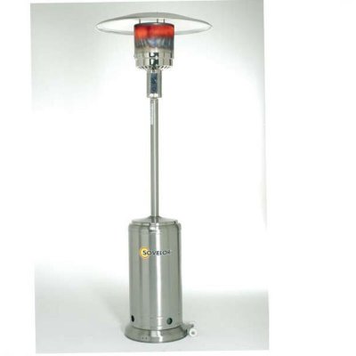 SOVELOR Parasol Chauffant Mobile Au Gaz Propane Inox  Brasilia Mi