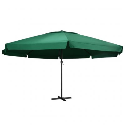 VIDAXL Parasol d'ext&eacute;rieur avec m&acirc;t en aluminium 600 cm Vert  Vert