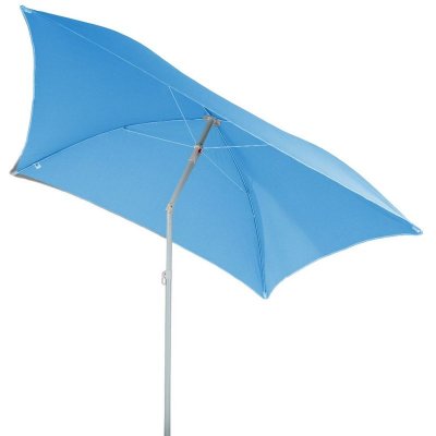 HESPERIDE Parasol de plage carr&eacute; H&eacute;lenie - l. 180 x l. 180 cm - 180 x 180 x 200 - Bleu clair