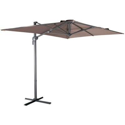 SWEEEK Parasol d&eacute;port&eacute; rectangulaire 2x3m taupe