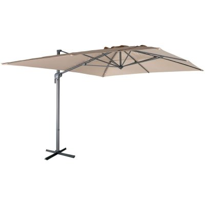 SWEEEK Parasol d&eacute;port&eacute; rectangulaire 3 x 4 m en aluminium beige