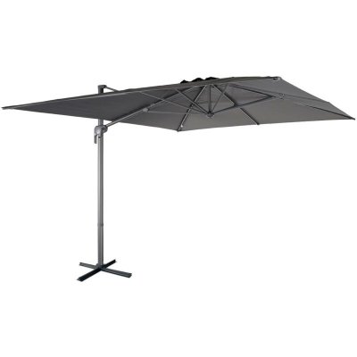 SWEEEK Parasol d&eacute;port&eacute; rectangulaire 3 x 4 m en aluminium gris