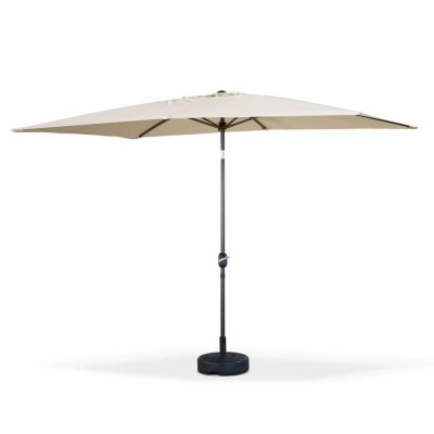 SWEEEK Parasol droit 2x3m rectangulaire en aluminium sable