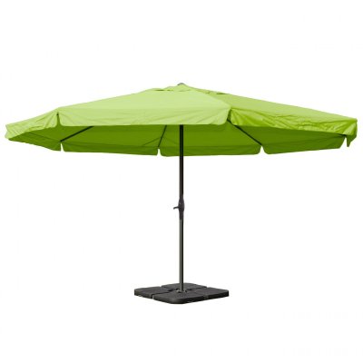 MENDLER Parasol en aluminium Meran Pro, &Oslash; 5m vert avec pied
