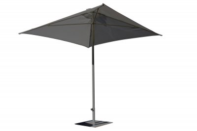 EZPELETA Parasol Eolo  gris anthracite carr&eacute;, L.250 x l.250 cm