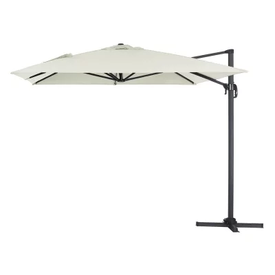 HABITAT ET JARDIN Parasol jardin d&eacute;port&eacute; Alu ""Sun 4"" - Rectangle - 3 x 4 m - Ecru