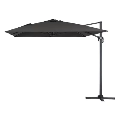 HABITAT ET JARDIN Parasol jardin d&eacute;port&eacute; Alu ""Sun 4 "" - Rectangle - 3 x 4 m - Noir