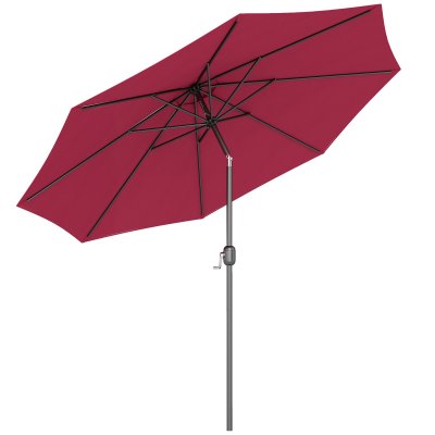 OUTSUNNY Parasol octogonal inclinable 3 m m&eacute;tal polyester 180 g/m132