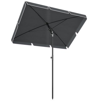 OUTSUNNY Parasol rectangulaire inclinable diam&acute;tre 2 m