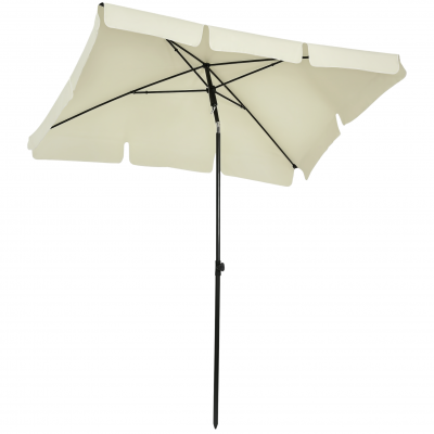 OUTSUNNY Parasol rectangulaire inclinable diam&egrave;tre 2 m