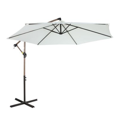 AXI Parasol rond, beige, avec pied en croix, inclinable, &oslash; 300 cm